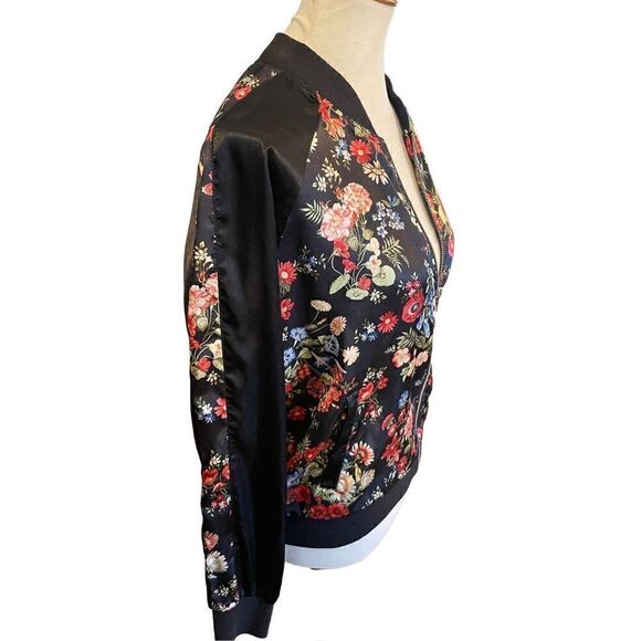 No Boundaries Multi-Color Floral Long Sleeve Full Zip Jacket Size L (11-13) Juni - Picture 3 of 10